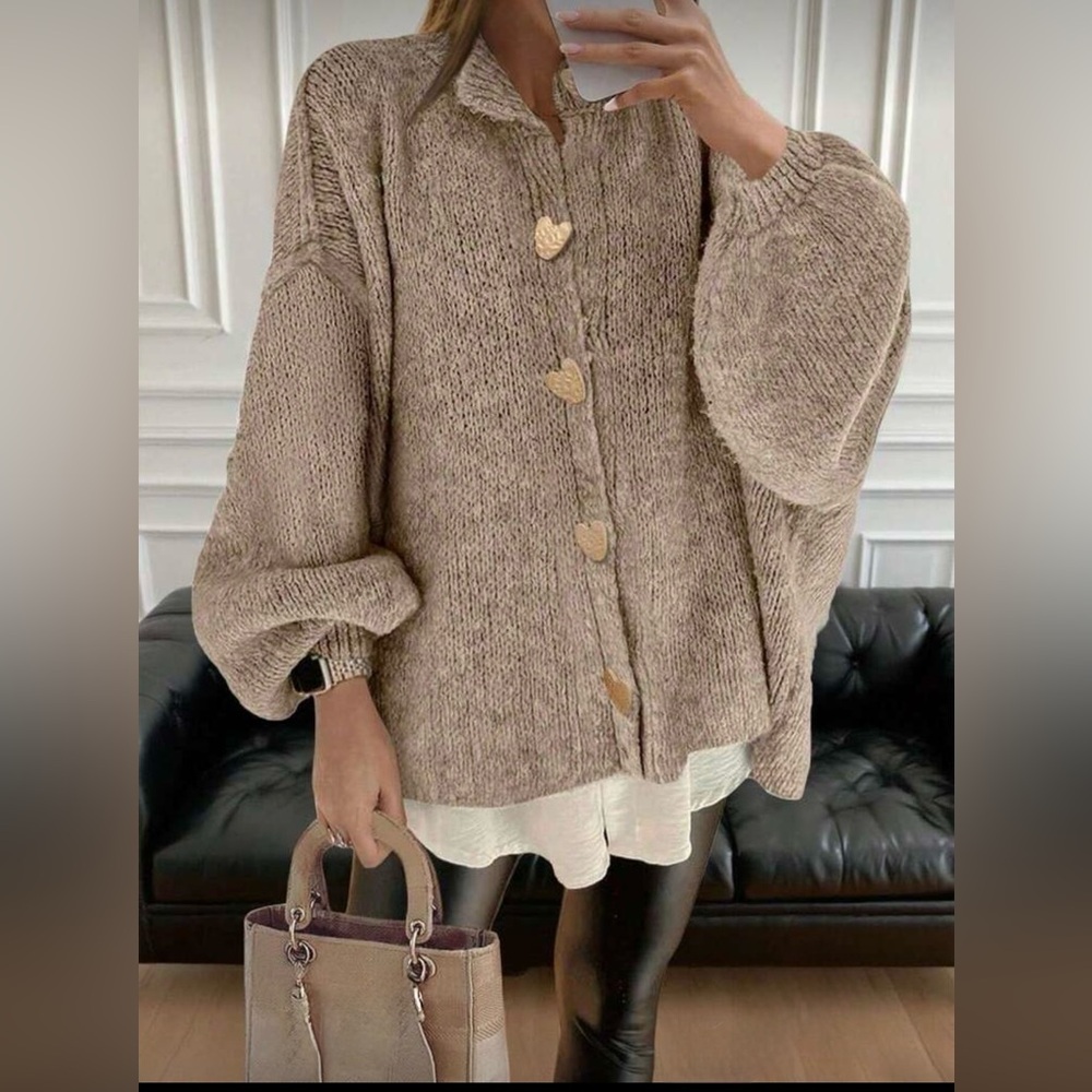 NWOT Winter Women's Knit Cardigan Sweater - Picture 2 of 8